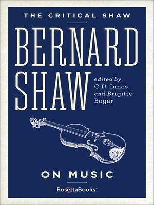 cover image of Bernard Shaw on Music